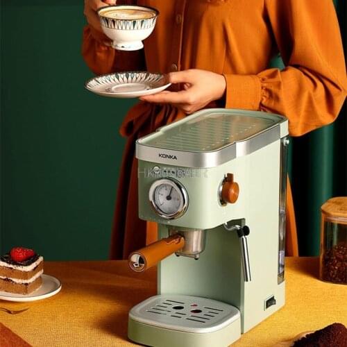 New Green Coffee Machine Home Capsule Small Full Semi-Automatic Italian Commercial Steam Milk Brewing Coffee Machine