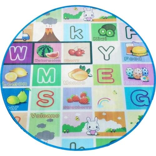 New Round Kid Play Rug Mat Comfortable Non-Slip ABC Educational Learning Rug Children Carpet Cotton Developing Puzzle Play Mat