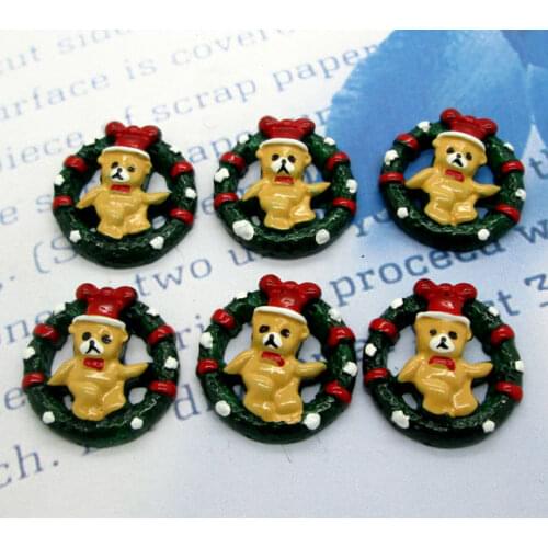 20Pcs Resin Christmas Snowman Crafts Flatback Cabochon Scrapbooking Decorations Fit Hair Clips Embellishments Beads Diy