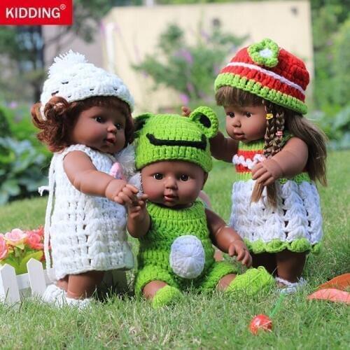 KIDDING Baby Doll Soft Stuffed Simulation Doll Toys for Children Educational Life like Long hair girl Babies Dolls sweater dress