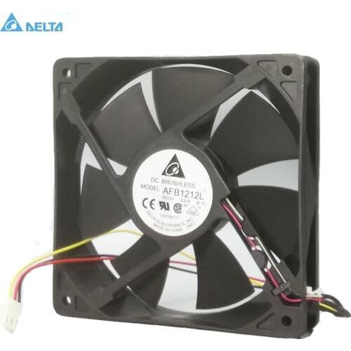 2pcs for delta AFB1212L 12CM 120MM 1225 12025 120*120*25MM 0.60A ball bearing cooling fan 12V