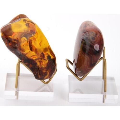 Display Stand Geode Fossil Mineral Rock Crystal Agate Clear Acrylic Stand Holder Stands Collectibles Holder Stones Mineral