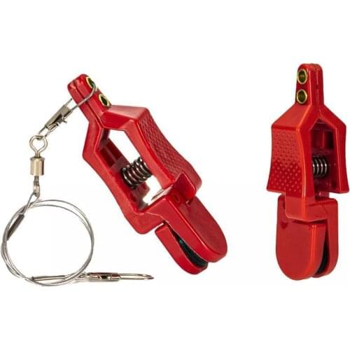 1pc Tension Snapper,multi-purpose red fish clip buckle,liner release clip, boat fishing sea fishing trolling buckle, для рыбалки