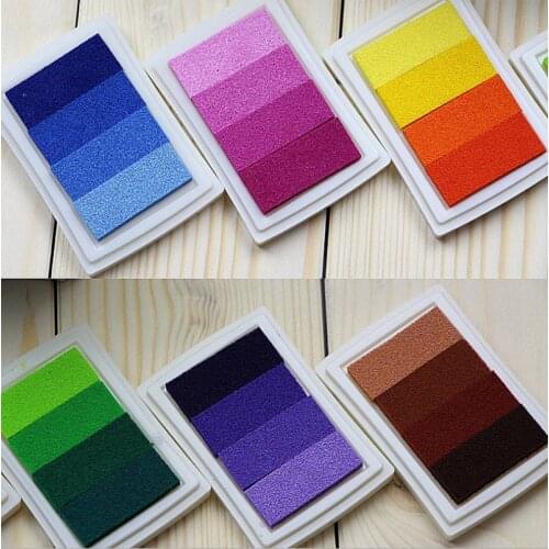1PCS Inkpad Gradient Color Inkpad For Stamp DIY Scrapbooking Materials Handmade Finger Paint Inkpad Crafts Accessories