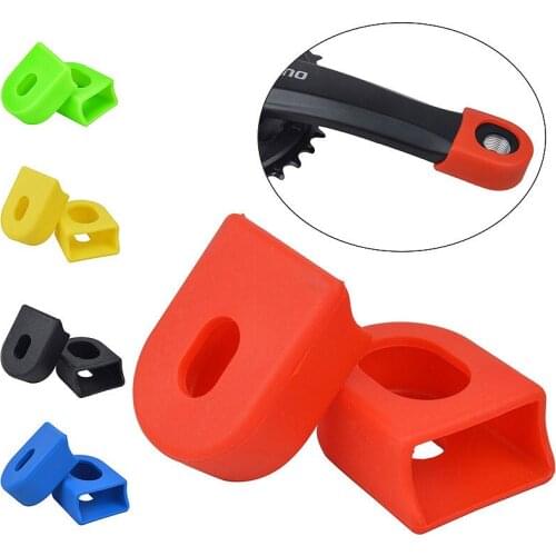 2 PCS Bike Crank Cover Protector Silica Gel BIcycle Race Crank Boot Protectors Crankset Protective Case