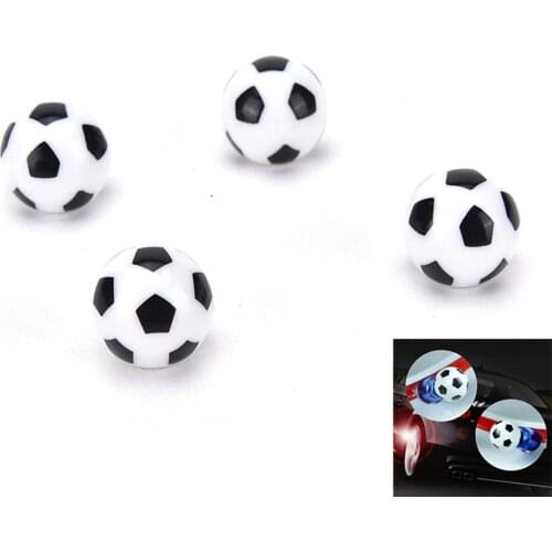 4pcs/Park Universal Football Design Car Truck Motorcycle Wheel Tire Valve Caps Dust Dustproof Cap