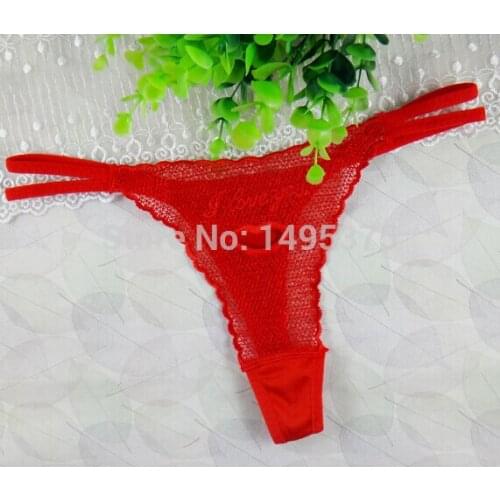 60pcs/lot flower shaped rose Simple Thongs Underwear G-string T-back
