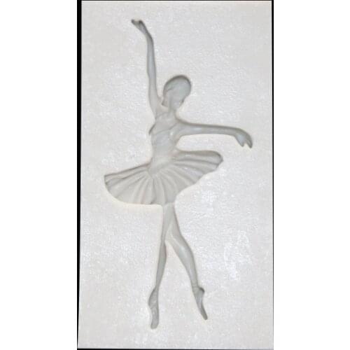 Ballerina Girl Liquid Silicone Mold Dancing Dance Girl Fondant Soft Pottery Clay Chocolate Cake Decoration