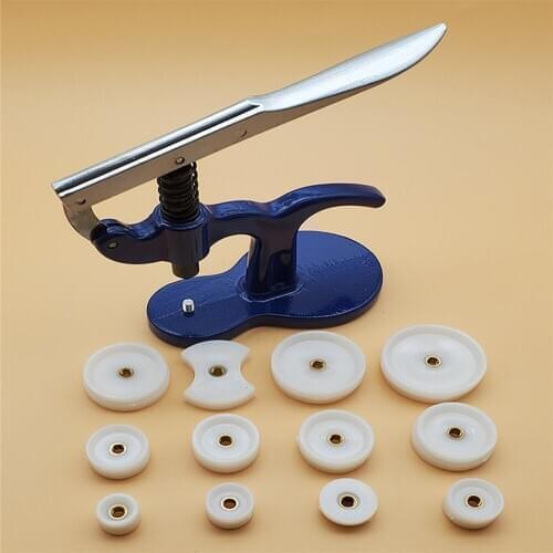 Watch Press Cover Machine Capping Machine Watch Back Case Closer with 12 Dies Watch Repairs Tool Accessories