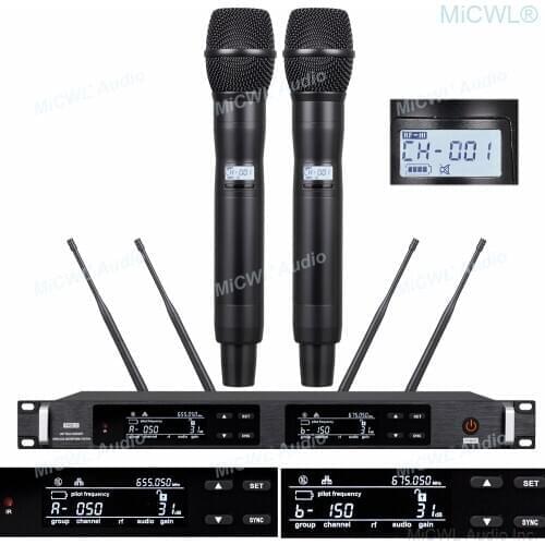 UR24D 300 Channel Digital Wireless Microphone System KSM9 Dual Handheld SKM9000 True Diversity Stage Vocal Concert Mics Sets