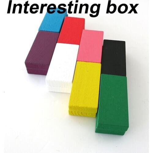 Color small wooden blocks diy building model materials creative wood wood strips wood chips popular science production 20 pieces