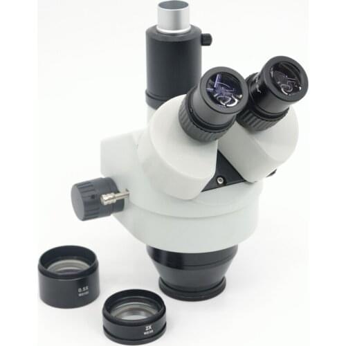 FYSCOPE NEW ARRIVE 3.5X-90X Trinocular Zoom Stereo Microscope Head 165mm WD 0.5X 2.0X