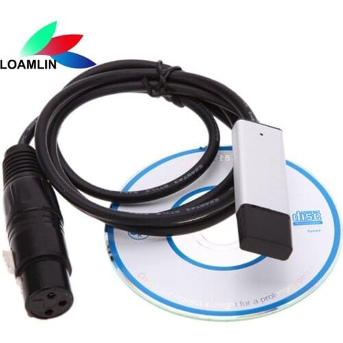 USB To DMX Interface Adapter Cable PC To DMX Controller Dimmer USB DMX 512 Signal Conversion For Stage Lighting Effect DJ