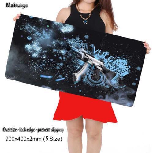 Mairuige Counter Strike Mouse Pad gun 900*400 Peed Locking Edge Keyboards Mat Rubber Gaming Mousepad Desk Mat for Cs Go DOTA2