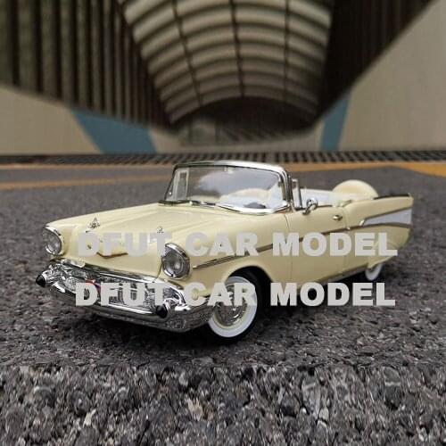 Diecast 1:18 Alloy Pull Back Toy BEL AIR 1957 Car Model Of Childrens Toy Cars Original Authorized Authentic Kids Toys