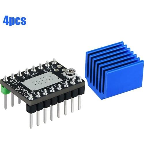 Aibecy 1pc/ 4pcs TMC2225 Stepper Motor Driver Module 3D Printer Parts with Heat Sink Support UART Mode for 3D Printer