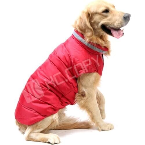 Small Dog Pet Clothes Winter Padded Coat Vest Fleece Down Jacket Puppy Coat Warm Vest Jacket Red