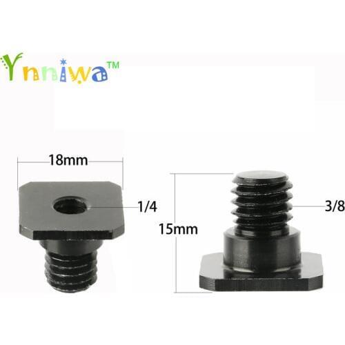 3/8 inch 1/4 inch Black/silver Screw Metal 3/8" to 1/4" Convert Screw Adapter for Tripod & Monopod With Hot Shoe