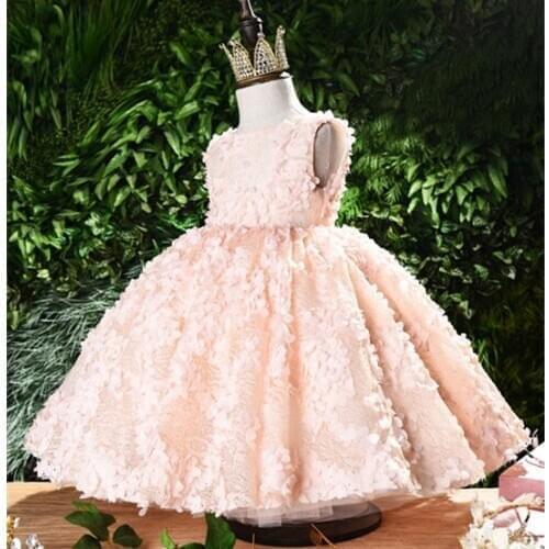 New Arrival Princess Girl Dress Baby Baptsim Gown Party Birthday Gown kids tutu dress for girls dresses clothes custom made