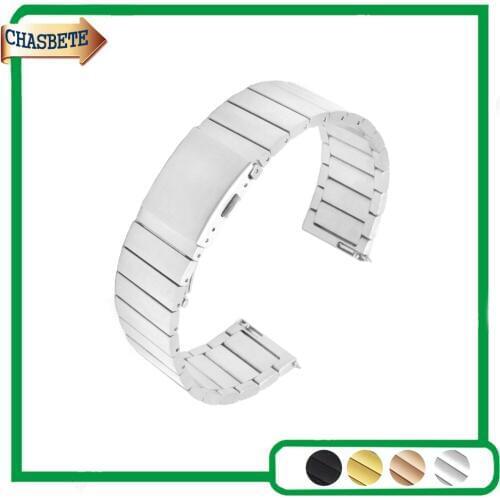Stainless Steel Watch Band for Fossil 22mm 23mm Quick Release Metal Strap Loop Bracelet Belt Wrist Silver Gold Black + Tool