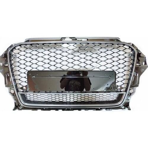 Honeycomb Grill Mesh Carbon Style for Audi A3/S3 8V 2014 2015 2016 RS3 Quattro Style Hex Mesh Front Bumper Hood Grille