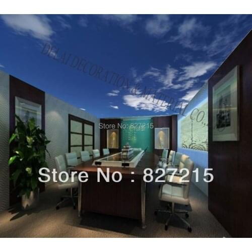S-1066/ Blue Sky /Print Ceiling tiles /PVC Stretched Ceiling Film/Home or Ceiling Decoration/Function as Ceiling Panel