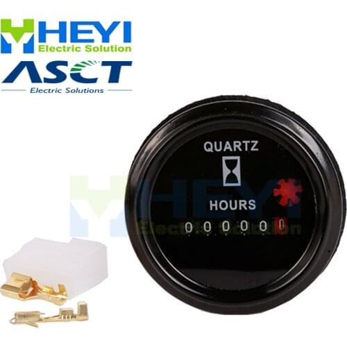 Hour Meter LY-748 Round Hour Meter Counter Industrial Electronic Mechanical Timer for Car Motorcycle Dirt Bike Generator