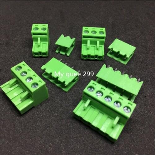 100sets 2EDG 5.08mm plug + socket 2P 3P 4P 5P 6P 7P 10P 12P (90 degree bent LEG) splice connector terminal ROHS Free shipping