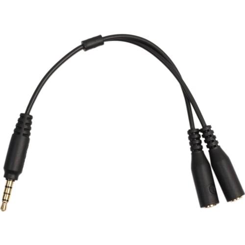 Splitter Headphone for Computer 3.5mm 2 Female To 1 Male 3.5mm Mic Audio Y Splitter Cable Headset To PC Adapter