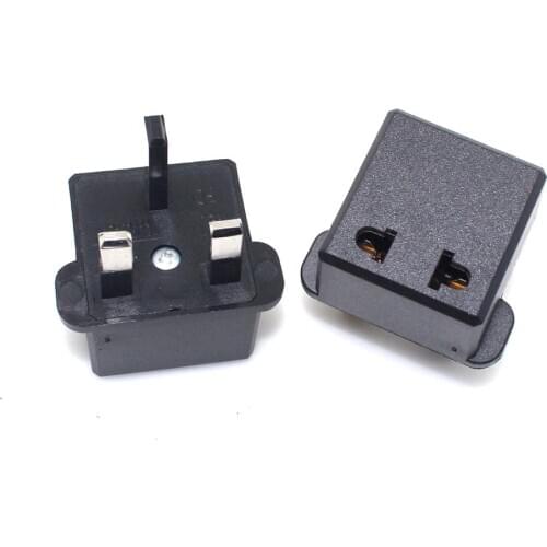 US/EU 2 Pins To UK 3 Pins Converter Travel Power Plug, Singapore Malaysia Tourism Plug Household Adaptor