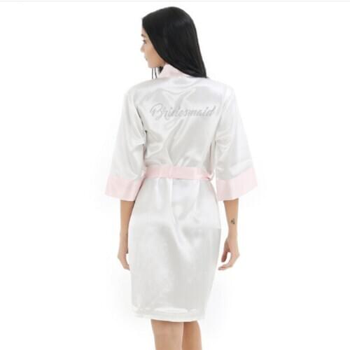 Bridesmaid wedding Short Robe Bath Gown New Womens Kimono Yukata Nightgown Lady Sleepshirts pajama Nightdress S-XXL #4162