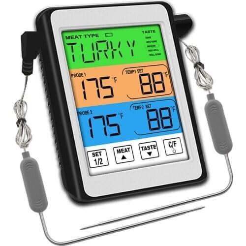 Meat Steak Thermometer Dual Probe Kitchen Thermometer Digital Display for Grilling with Food Cooking Thermometer For BBQ Grill