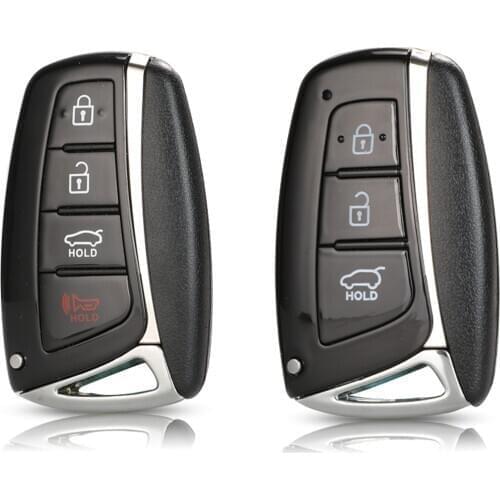 Jingyuqin 3 4 Buttons High Quality Smart Key Case For Hyundai Genesis Santa Fe Equus Azera Remote Control Key Shell Smart Fob