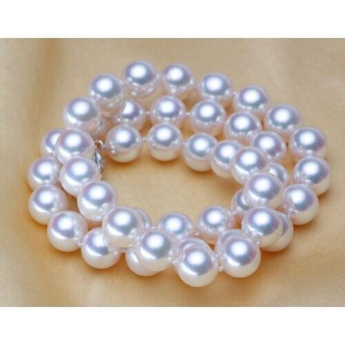 Akoya 7.5-8.5mm circle light seawater pearl necklace