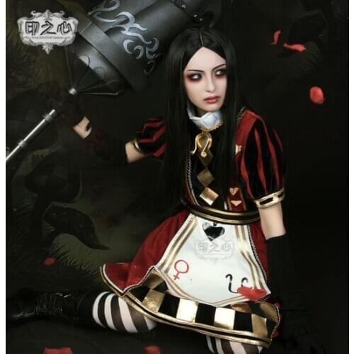 Anime Alice: Madness Returns Cosplay Costumes Royalty/Playing Cards Uniform Suit Female Halloween Party Role Play Lolita Dress