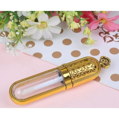 1PCS Women Fashion 8ml Gold Empty Plastic Lip Gloss Tube Balm Bottle Container Refillable Pretty Tool