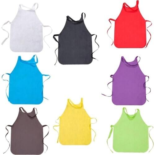 1pc Disposable Apron Non-woven Apron Pinafore for Hot Pot Barbecue Waterproof Cooking Painting Outerwear Apron 42*62cm