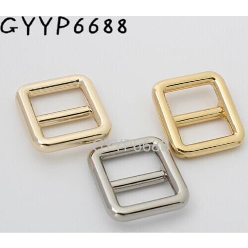10-30-100pcs 16mm 5/8'' inner 5 colors zinc alloy tri-glide buckle for chain purse bag hardware rectangle buckles accessories