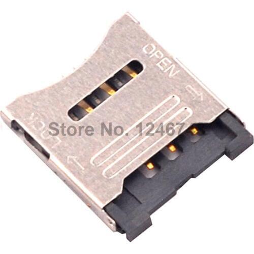 10PCS Clamshell Micro SIM Card Holder SMT 6P Micro SIM Card Connector / Memory Card Connector