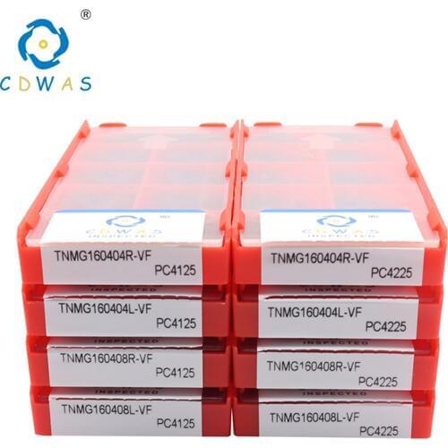 10PCS TNMG160404 TNMG160408 VF Carbide Inserts High quality Cutting Blade External Turning Tool CNC Lathe Cutter Tools For Steel