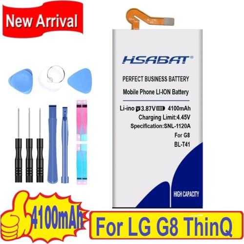 100% Original HSABAT 4100mAh BL-T41 Battery LG G8 ThinQ LMG820QM7 LMG820UM1 LM-G820UMB LMG820UM0 LMG820UM2 LM-G820N G820N G820UM