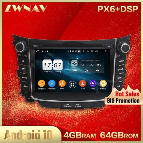 2 din Android 10.0 screen Car Multimedia player For Hyundai I30 Elantra GT 2012 radio stereo wifi GPS navi head unit auto stereo