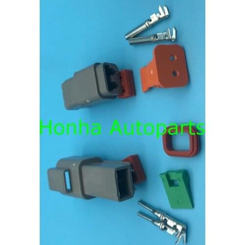 2 Pin Waterproof Electrical male and female Wire Connector Plug Deutsch Style Adapter DT06-2S DT04-2P