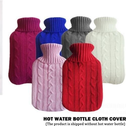 2000ml Warm Protective Heat Preservation Cover Hot Water Bottle Removable Knitted Cold-proof Washable Cover (Jsut has cover)