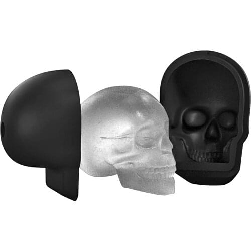 3D three-dimensional single hole big skull ice tray mold best selling chocolate mold DIY tool whiskey cocktail ice cubes Ice