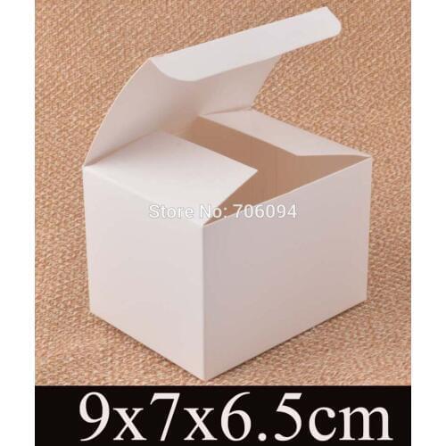 9*7*6.5cm Cosmetic/Jewerly white paper box 3.5''*2.8''*2.6'' handmade gift boxes,Essential oil box,custom box logo 100pcs/lot