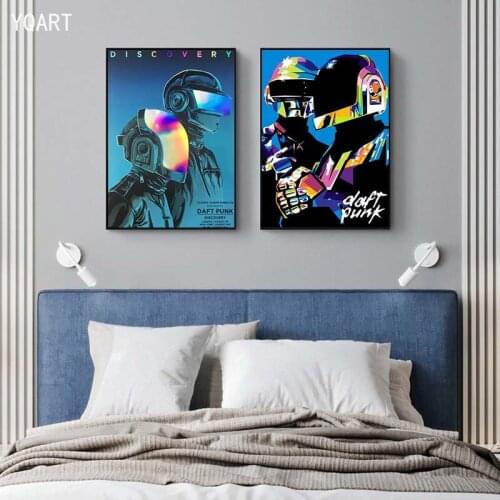 51 Designs Daft Punk Canvas Prints Poster Alternative Abstract Art Paintings Pictures for Cafes and Bars Wall Decoration
