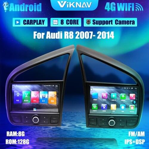 10.25inch Android Car Radio Multimedia Player For Audi R8 2007- 2014 RHD LHD DVD Auto Audio Tape Recorder 2din