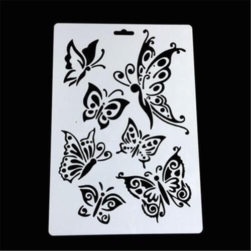 Butterfly shield DIY cake scrapbook stencils hollow Embellishments printing lace ruler Valentines Day