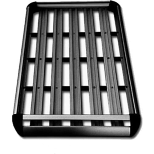 Roof Luggage Basket Universal Aluminum Alloy Roof Rack For SUV Car Top Cargo Roof Carrier with Bars Double Deck 127*97 cm Black